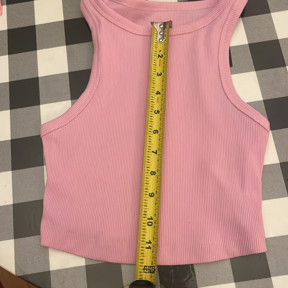 New Wild Fable Women’s Pink Ribbed Cropped Tank Top Size XXS NWT - Picture 9 of 9